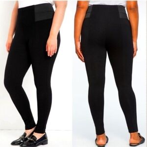 NWT Eloquii Womens Miracle Flawless Waistband Pointe Legging Pants Banded